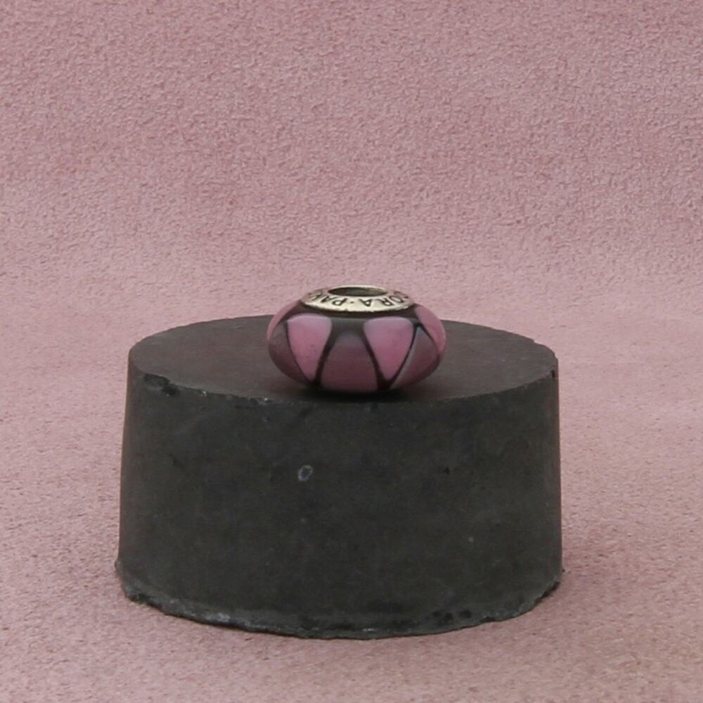 pandora sterling silver captivating purple murano glass bead (790635) charm